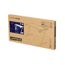 Biuro Kėdė - Žaidimų Stalas Trust GXT 709W LUMINUS LED Apšvietimas Kabelių Valdymas Baltas