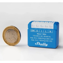 Išmanusis Jungiklis - Shelly Qubino Wave 1 Mini LR Z-Wave 800, 2000W, -20 iki 40°C