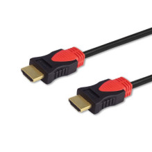 HDMI Kabelis - Savio CL-140 7.5m 4K 60Hz 18Gbps Juodas, Raudonas