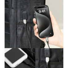 Kuprinė nešiojamam kompiuteriui - Vention KRK 20l Atspari vandeniui, USB prievadas, 15.6" Juoda