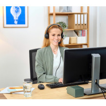 Ausinės - Trust HS-260 Laidinės Kaklo Juostos USB Tipo A Triukšmo Slopinimo Mikrofonas Juoda