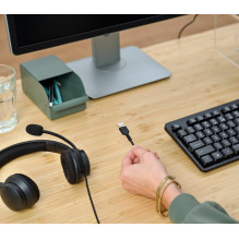 Ausinės - Trust HS-260 Laidinės Kaklo Juostos USB Tipo A Triukšmo Slopinimo Mikrofonas Juoda