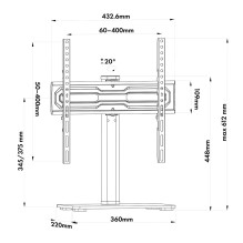 TV stovas - Maclean MC-132 Universalus TV stovas 32-55" 35kg talpa