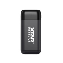 Energijos bankas - XTAR PB2SL V2 įkroviklis 18650 / 20700 / 21700 baterijoms USB-C juodas
