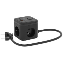 Galia - KERG SMART 3 lizdų 3 USB įkroviklis 1,5 m 16A / 250V