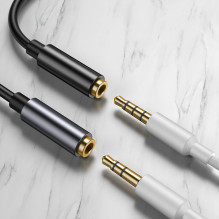 Baseus L54 adapteris USB-C ausinėms / mini lizdas 3,5 mm DAC 24 bitai 48 KHz - juodas