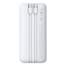 Powerbank Baseus Lipow 20000mAh 22,5W z dwoma wbudowanymi kablami z dodatkowym kablem Baseus Simple USB-A - USB-C 3A 20c