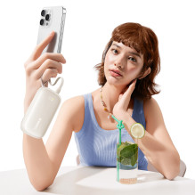 Powerbank Baseus EnerFill FC21 Qpow 3 Ultra 10000mAh 22,5W z dołączonym kablem-smyczą - beżowy