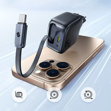 Ładowarka sieciowa Baseus EnerCore CJ11 45W z portem USB-C i ze zwijanym kabelis USB-C - czarna