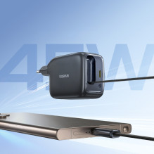 Ładowarka sieciowa Baseus EnerCore CJ11 45W z portem USB-C i ze zwijanym kabelis USB-C - czarna