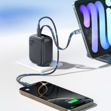 Ładowarka sieciowa Baseus EnerCore CJ11 45W z portem USB-C i ze zwijanym kabelis USB-C - czarna