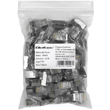 Tinklo Jungtis - Qoltec 54556 RJ45 CAT6 FTP Auksu Padengti Kontaktai 100 vnt.