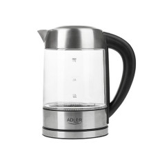 Adler AD 1247 NEW electric kettle 1.7 L 2200 W Black, Stainless steel, Transparent Adler AD 1247 NEW electric kettle 1.7 L 2200 W Black, Stainless steel, Transparent