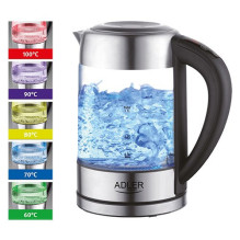 Adler AD 1247 NEW electric kettle 1.7 L 2200 W Black, Stainless steel, Transparent Adler AD 1247 NEW electric kettle 1.7 L 2200 W Black, Stainless steel, Transparent