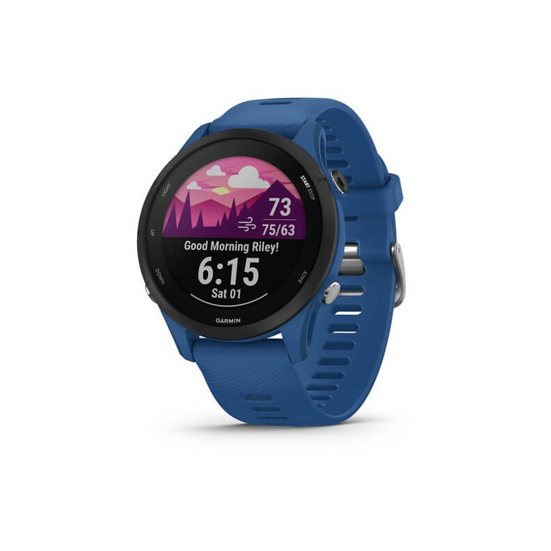 „Garmin Forerunner 255“ 3,3 cm (1,3 colio) MIP 46 mm Skaitmeninis 260 x 260 pikselių Mėlynas „Wi-Fi“ GPS (palydovinis)