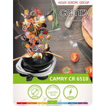 Adler CAMRY CR 6510 viryklė, pastatoma, juoda, pilka, elektrinė