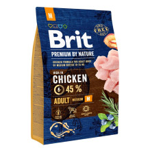 BRIT Premium by Nature Adult M - sausas šunų ėdalas su vištiena - 8 kg