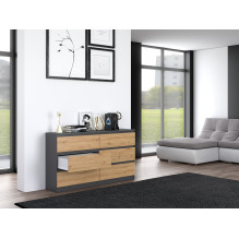 Topeshop M6 140 ANT / ART KPL chest of drawers Topeshop M6 140 ANT / ART KPL chest of drawers