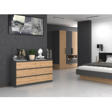 Topeshop M6 140 ANT / ART KPL chest of drawers Topeshop M6 140 ANT / ART KPL chest of drawers
