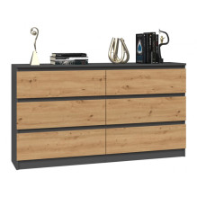 Topeshop M6 140 ANT / ART KPL chest of drawers Topeshop M6 140 ANT / ART KPL chest of drawers