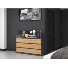 Topeshop M6 140 ANT / ART KPL chest of drawers Topeshop M6 140 ANT / ART KPL chest of drawers