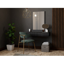 Dressing table with mirror PAFOS 80x41.6x100 mat black