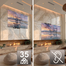 Maclean MC-891 Electric TV Wall Mount Bracket with Remote Control Height Adjustment 37'' - 70" max. VESA 600x400 up