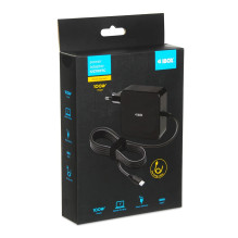 iBOX IUZ100TC nešiojamojo kompiuterio įkroviklis PD 100W, E-mark lustas