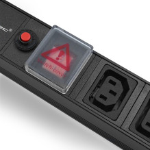 Qoltec 53998 Power strip for RACK 19" , 1U , 10A , PDU , 8xIEC C13 , 2m