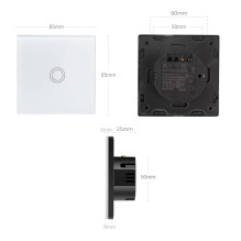 Touch Changeover Switch Light Switch Cross Switch Wall Switch Stair Switch with Color Change LED Backlight Recessed Swit