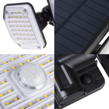 Maclean IP65 Solar LED Lamp with Motion and Dusk-to-Dawn Sensor IP65 4W 320lm 4000K Li-ion 1200 mAh 3 Operating Modes Fl