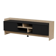 Cama RTV PORTO 2D spintelė 150x38x50 ąžuolas / juoda Cama RTV PORTO 2D spintelė 150x38x50 ąžuolas / juoda