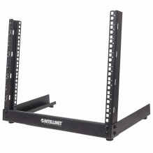Intellinet 19" Network Rack - Open Frame (Desktop), 8U, Black, Flatpack