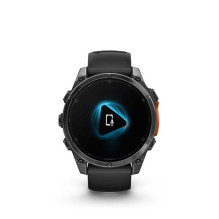 Garmin Fenix 8 3.56 cm (1.4") AMOLED 47 mm Digital 454 x 454 pixels Touchscreen Black Wi-Fi GPS (satellite)