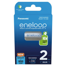 Įkraunamos baterijos PANASONIC ENELOOP AAA 800 mAh 2 vnt. (BK-4MCDE / 2CP)