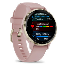 Garmin Venu 3S 3.05 cm (1.2") AMOLED 41 mm Digital 390 x 390 pixels Touchscreen Gold, Rose Wi-Fi GPS (satellite)