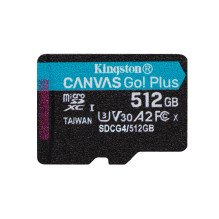 „Kingston Technology“ 512 GB „microSDXC Canvas Go Plus Gen4“ 200 MB / s A2 U3 V30 kortelė + adapteris „Kingston Technology“ 512 GB „microSDXC Canvas Go Plus Gen4“ 200 MB / s A2 U3 V30 kortelė + adapteris