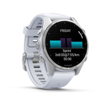 „Garmin Fenix 8“ 3,3 cm (1,3 colio) AMOLED 43 mm Skaitmeninis 416 x 416 pikselių Jutiklinis ekranas Sidabrinis „Wi-Fi“ G