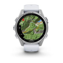 „Garmin Fenix 8“ 3,3 cm (1,3 colio) AMOLED 43 mm Skaitmeninis 416 x 416 pikselių Jutiklinis ekranas Sidabrinis „Wi-Fi“ G