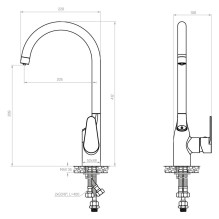 Dafi FLOW COMFORT D1 trijų padėčių maišytuvo sistema COMO chromas Dafi FLOW COMFORT D1 trijų padėčių maišytuvo sistema COMO chromas