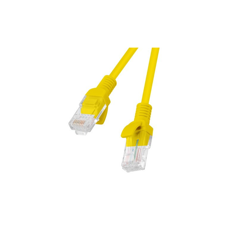 PATCHCORD KAT.5E UTP 2M ŻÓŁTY FLUKE PASSED LANBERG 10-PACK