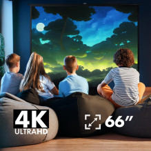 Maclean portable projection screen, compact, floor, 66", 16:9, MC-210