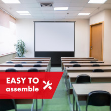 Maclean portable projection screen, compact, floor, 66", 16:9, MC-210