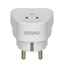 SAVIO AP-01 Travel Adapter, US socket - EU plug