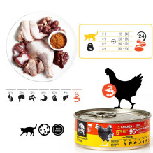 3COTY Chicken with krill - wet cat food - 80g