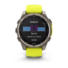 „Garmin fenix 8“ 3,3 cm (1,3 colio) 47 mm Skaitmeninis 260 x 260 pikselių Jutiklinis ekranas Titano spalvos „Wi-Fi“ GPS 