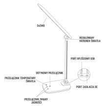Montis Lampka biurkowa wielofunkcyjna LED MT042-BK Czarna / Juoda stalinė lempa 5.7 WF