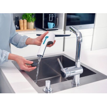 Leifheit 51030 elektrinis langų valytuvas, baltas