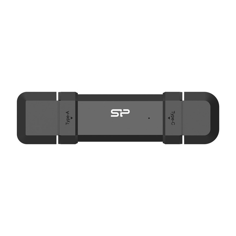 „Silicon Power DS72“ USB atmintinė, 250 GB, USB A tipo / USB C tipo 3.2 kartos 2 (3.1 kartos 2), juoda