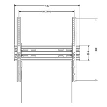 „Maclean MC-748A“ televizoriaus arba monitoriaus laikiklis, sieninis televizoriaus laikiklis, rankena, maks. VESA 400x40